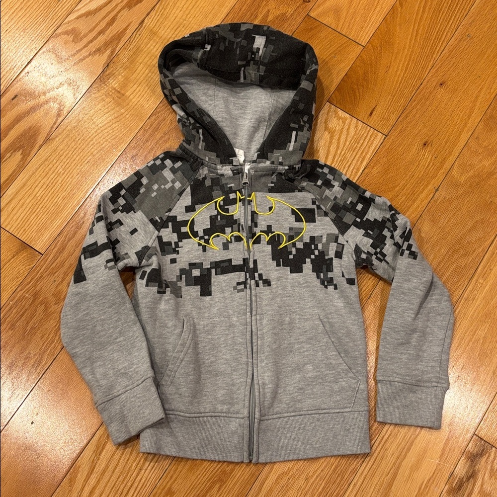 Batman Gray hoodie Sweatshirt with Iconic Logo